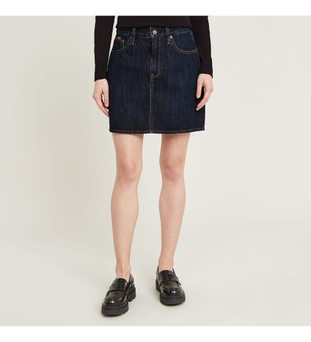 Til kvinder. D24387-D536-G845 Viktoria nederdel med ren kant navy (24), Casual, Bomuld, Denim, Blå - G-Star - Modalova