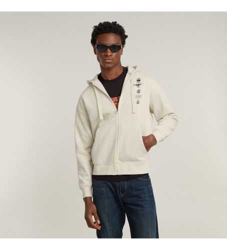 Til mænd. D25105-D733-1603 Sweatshirt Poster Back Graphic Loose off-white (S), , Casual, Lange ærmer, Økologisk bomuld, Bæredygtig - G-Star - Modalova