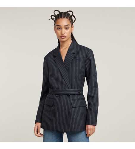 Til kvinder. D25284-D721-G789 Justerbar nålestribet jakke navy (XXS), Casual, Genanvendt polister, Bæredygtig - G-Star - Modalova