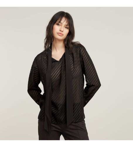 Til kvinder. D25268-D404-8908 Bluse Lavalliere (XS), Casual, Lange ærmer, Genanvendt polister, Bæredygtig - G-Star - Modalova