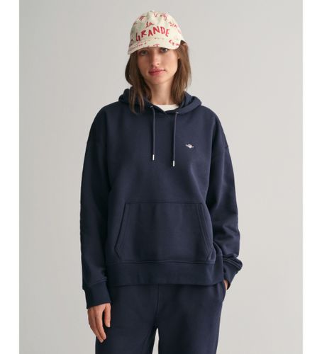 Til kvinder. 4201413 Shield hættetrøje navy (L), Casual, Bomuld - Gant - Modalova
