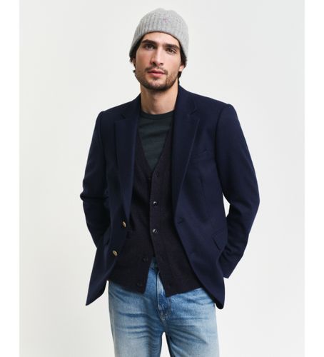 Til mænd. 7706292 Club Jacket Flannel Wool Slim Fit Flannel Jacket navy (48), Casual, Bomuld - Gant - Modalova