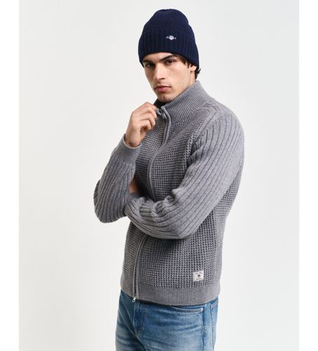 Til mænd. 8050222 Cardigan i uldblanding med lynlås og struktur (XXL), Casual, Bomuld - Gant - Modalova