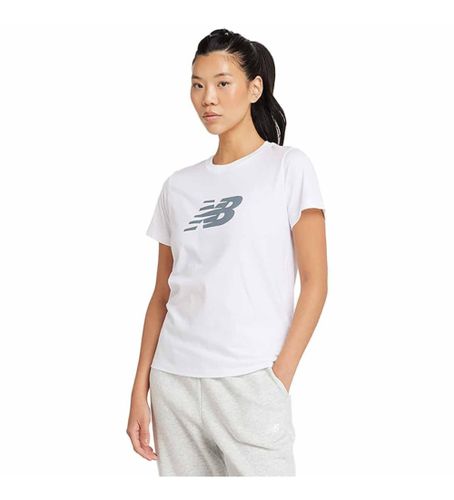 Til kvinder. WT43582 T-shirt med logo, (L), Casual, Bomuld, Korte ærmer - New Balance - Modalova