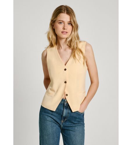 Til kvinder. PL402420 Vest med knaplukning (XS), Casual, Lyocell - Pepe Jeans - Modalova