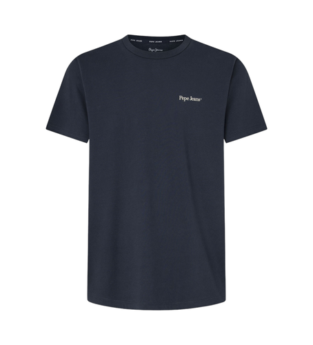 Til mænd. PM509431 T-shirt Alfie navy (XS), Casual, Korte ærmer, Økologisk bomuld, Bæredygtig - Pepe Jeans - Modalova