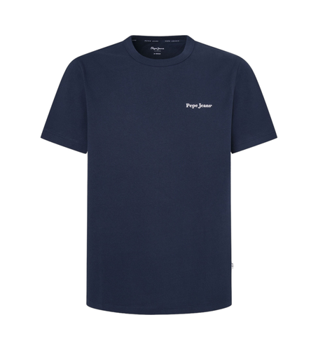 Til mænd. PM509623 Arryn navy T-shirt (S), Casual, Korte ærmer, Økologisk bomuld, Bæredygtig - Pepe Jeans - Modalova