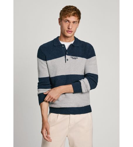 Til mænd. PM702457 Cooper polo shirt navy, (M), Casual, Akryl, Lange ærmer, Blå - Pepe Jeans - Modalova