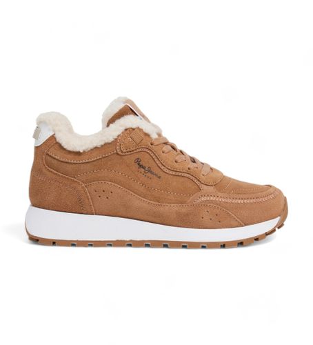 Til kvinder. PLS60015 Dean Block brune træningssko i (36), Fast, Ruskind, Blonder, Casual - Pepe Jeans - Modalova