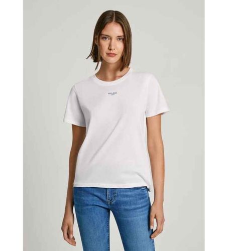 Til kvinder. PL505877 Emily T-shirt (M), Casual, Korte ærmer, Økologisk bomuld, Bæredygtig - Pepe Jeans - Modalova