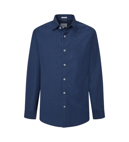 Til mænd. PM308715 Morey navy skjorte (S), Casual, Bomuld, Lange ærmer - Pepe Jeans - Modalova