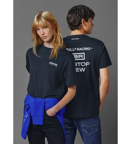 Unisex. RU500003 Navy-trykt unisex t-shirt (S), Casual, Bomuld, Korte ærmer - Red Bull Racing x Pepe Jeans - Modalova