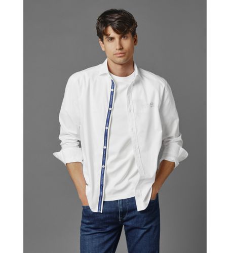 Til mænd. RM300001 , vævet poplinskjorte med stretch (M), Casual, Bomuld, Lange ærmer - Red Bull Racing x Pepe Jeans - Modalova