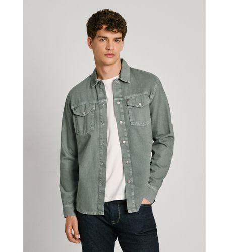 Til mænd. PM308584YH5 Regular Overshirt (S), Casual, Lange ærmer, Økologisk bomuld, Bæredygtig - Pepe Jeans - Modalova