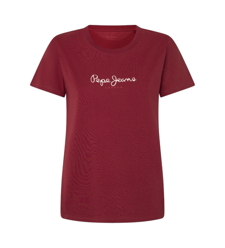 Til kvinder. PL505951 Fiore T-shirt (XS), Casual, Korte ærmer, Økologisk bomuld, Bæredygtig - Pepe Jeans - Modalova