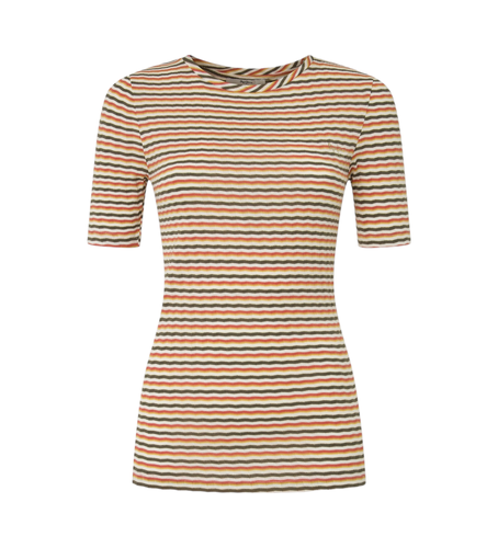 Til kvinder. PL505938 Fleur T-shirt (S), Casual, Korte ærmer, Økologisk bomuld, Bæredygtig - Pepe Jeans - Modalova