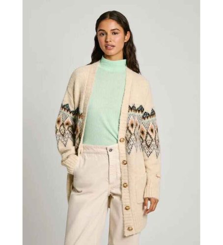 Til kvinder. PL702195 Cardigan Helia ecru (S), Casual, Polyester - Pepe Jeans - Modalova