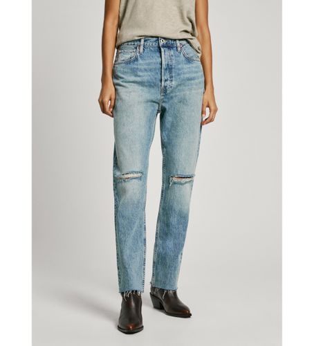 Til kvinder. PL204593MS0 Lige jeans Uhw (28/28), Casual, Denim, Økologisk bomuld, Bæredygtig - Pepe Jeans - Modalova