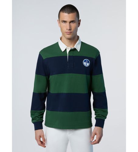 Til mænd. 692338 Rugby polo shirt , navy (XS), Casual, Bomuld, Lange ærmer, Blå - North Sails - Modalova