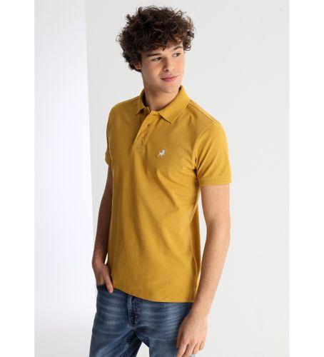 Til mænd. 130584000 Klassisk kortærmet poloshirt med gult tyrelogo (XXL), Casual, Bomuld, Lange ærmer - Lois Jeans - Modalova