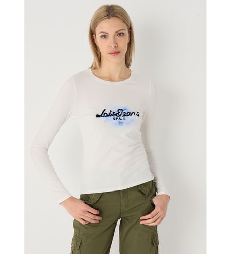 Til kvinder. 422882659 Langærmet T-shirt med grafisk logo på brystet (XS), Casual, Bomuld, Lange ærmer - Lois Jeans - Modalova