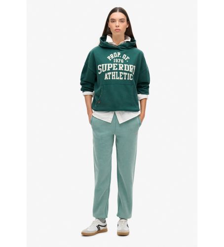Til kvinder. W7011098A Joggingbukser med elastik i bunden og blåt Essential-logo (S), Casual, Bomuld - Superdry - Modalova