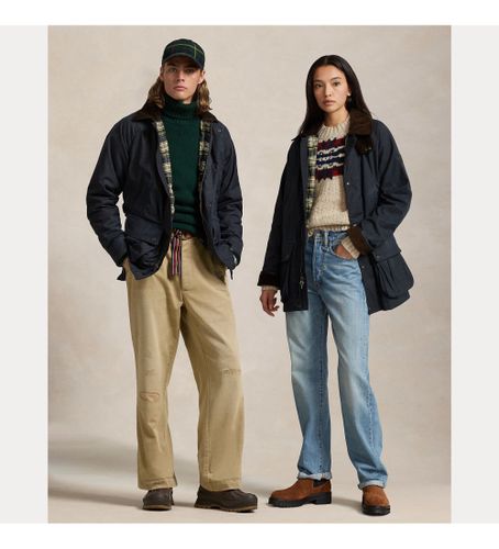 Til mænd. 710914250001 Voksdug Car Coat (L), Casual, Bomuld - Polo Ralph Lauren - Modalova