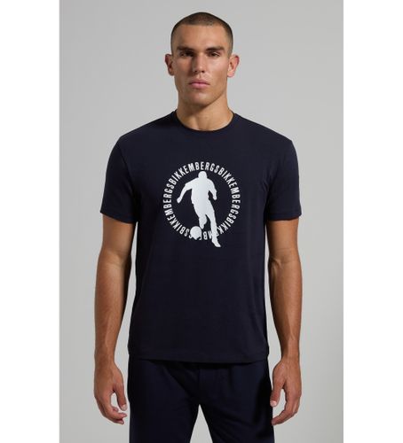 Til mænd. PBMT0412 Slim Fit T-shirt navy (M), Casual, Bomuld, Korte ærmer, Blå - Bikkembergs - Modalova