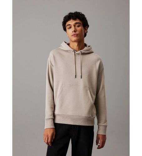 Til mænd. K10K112871 Løstsiddende sweatshirt med hætte i modal og fleece, (L), Casual, Bomuld - Calvin Klein - Modalova