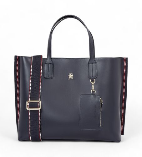 Til kvinder. AW0AW17334 Satchel-taske Distinct Corp navy (OSFA), Casual, Polyuretan - Tommy Hilfiger - Modalova