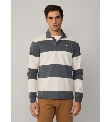 Til mænd. HM570840 Polo Rugby Stripes (S), Casual, Bomuld, Lange ærmer - Hackett London - Modalova