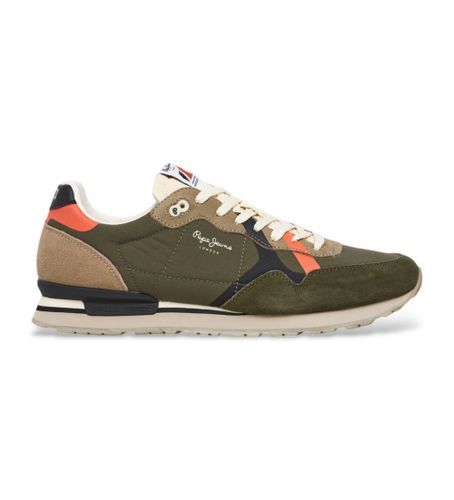 Til mænd. PMS40029 Brit Cover grønne lædersko (46), Fast, Blonder, Casual - Pepe Jeans - Modalova
