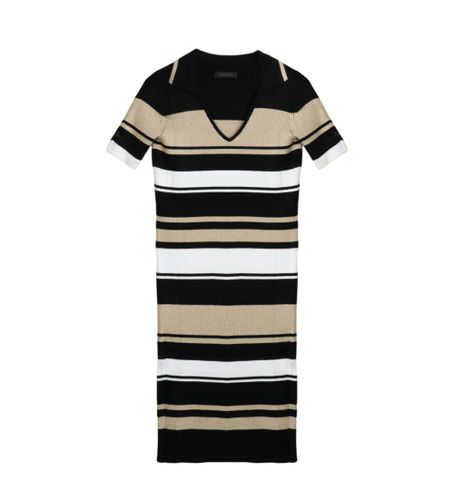 Til kvinder. W5RK16Z2Y72 Evie Stribet kjole (XS), Casual, Viscose, Korte ærmer - Guess - Modalova