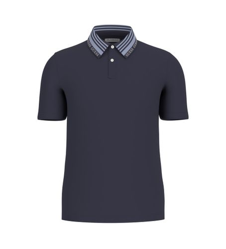 Til mænd. M5RP60K7O64 Lyle navy polo shirt (S), Casual, Bomuld, Korte ærmer, Blå - Guess - Modalova