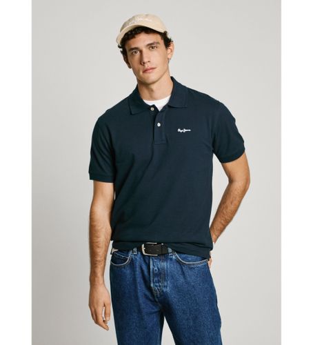 Til mænd. PM542298 Essential Contrast navy polo shirt (XXL), Casual, Bomuld, Korte ærmer - Pepe Jeans - Modalova