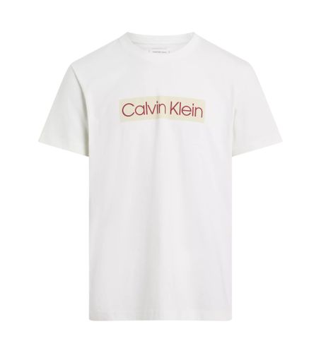 Til mænd. J30J327472 kortærmet t-shirt med logotryk (M), Casual, Korte ærmer, Økologisk bomuld, Bæredygtig - Calvin Klein Jeans - Modalova