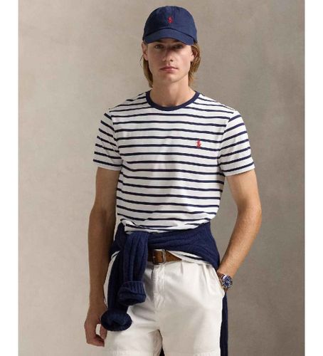 Til mænd. 710938134004 Hvidstribet T-shirt (S), , Casual, Bomuld, Korte ærmer - Polo Ralph Lauren - Modalova