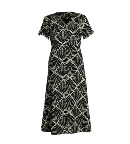 Til kvinder. V25VE328 printet lang kjole (L), Casual, Polyester, Korte ærmer - SYSTEM ACTION - Modalova
