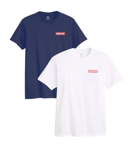 Til mænd. 79681-0034 Sæt med 2 grafiske T-shirts navy, (M), Blå, Casual, Bomuld, Korte ærmer - Levi's - Modalova