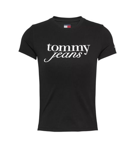 Til kvinder. DW0DW19447 Slim fit t-shirt med logo (M), Casual, Bomuld, Korte ærmer, Bæredygtig - Tommy Jeans - Modalova
