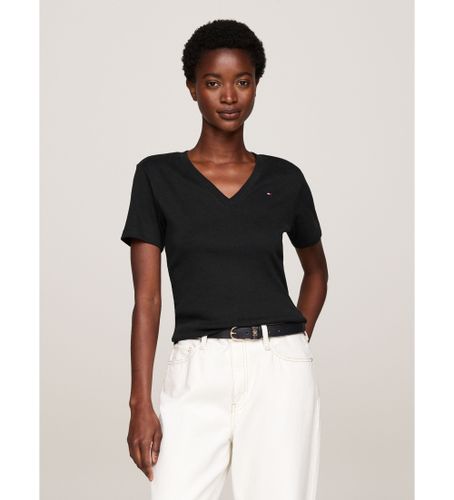 Til kvinder. DW0DW20458 t-shirt med rund hals (M), Casual, Korte ærmer, Økologisk bomuld, Bæredygtig - Tommy Jeans - Modalova
