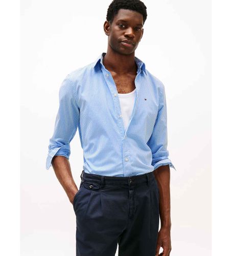 Til mænd. MW0MW37548 Poplinskjorte med regular fit (L), Casual, Bomuld, Klassisk, Lange ærmer - Tommy Hilfiger - Modalova