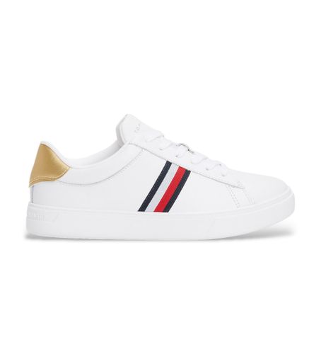 Til kvinder. FW0FW08321 Essentielle hvide tennissko i (36), Fast, Blonder, Casual - Tommy Hilfiger - Modalova