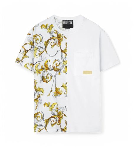 Til mænd. 78GAH609-JS458 Outline Barocco standard cut T-shirt (S), Casual, Bomuld, Korte ærmer - Versace Jeans Couture - Modalova