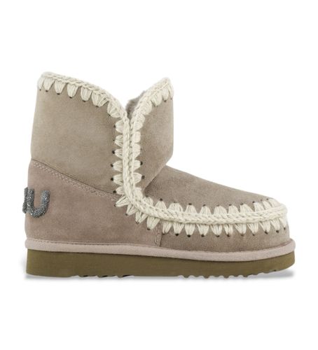 Til kvinder. MU.FW101050A Læderstøvler Eskimo 18 Logo (36), 5-8 cm, Ingen, Casual, Gråt - Mou - Modalova