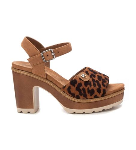 Til kvinder. 17313801-CAMEL Brune sandaler i 173138 (41), 8-10, Ruskind, Spænder, Casual, Dyreprint - Refresh - Modalova