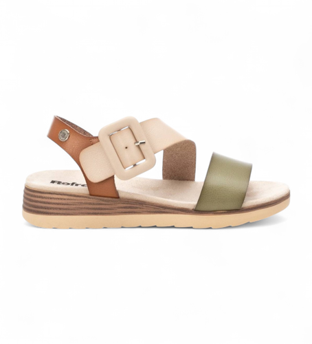 Til kvinder. 17284404-HIELO Sandaler 172844 (37), Beige, 3-5 cm, Spænder, Casual - Refresh - Modalova