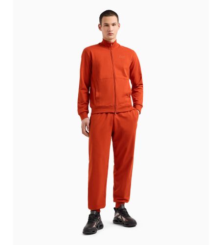 Til mænd. 7M000235_AF13512 Træningsdragt med fuld lynlås i bomuld Synlighed (3XL), Casual, Sport, Multisport, Lange ærmer - EA7 - Modalova