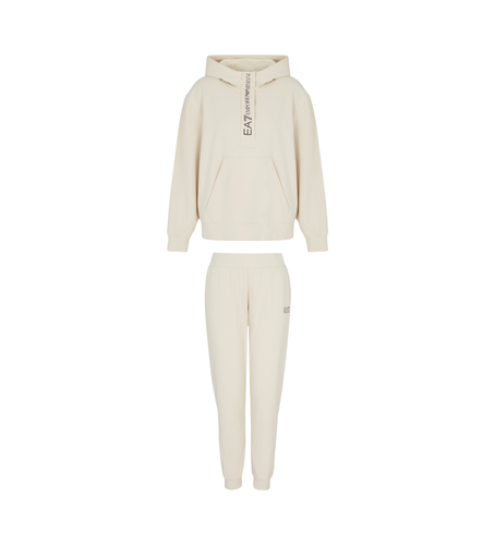 Til kvinder. 7W000117_AF13135 Strikket træningsdragt i stretchbomuld med hætte, (3XL), Casual, Sport, Multisport, Lange ærmer - EA7 - Modalova