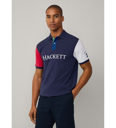 Til mænd. HM563415 Heritage navy classic fit polo shirt (M), Casual, Bomuld, Korte ærmer - Hackett London - Modalova